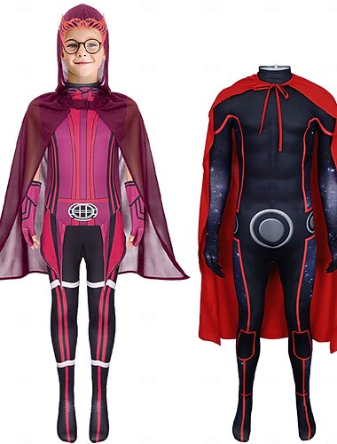  Scarlet Witch Super hrdina Skupinový kostým Kombinéza Kostým Onesie Dobrodružný film cosplay Filmové kostýmy for Unisex Chlapecké Dívčí Dětské Dospělé předvečer Všech svatých Karneval Světový den