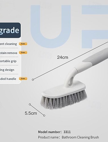  Badezimmer-Reinigungsbürste, multifunktionale Reinigungsbürste, mit drehbarem Griff, zur Wandmontage geeignet
