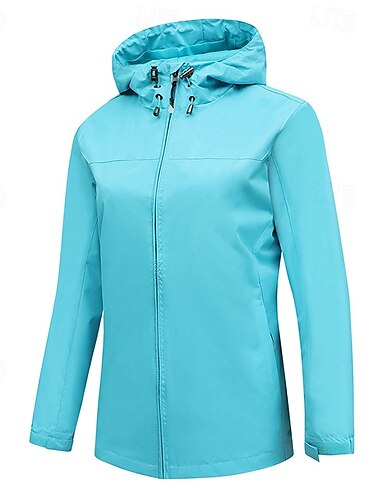  Damen Windjacke Wanderjacke Regenmantel Außen Wasserdicht Winddicht Wanderoutfits Wanderbekleidung Frühling Herbst Oberteil Camping / Wandern / Höhlenforschung Laufen Rosa Rot Blau
