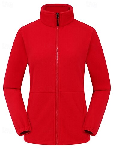  Damen Wanderjacke Wanderfleecejacke Winter Draussen Thermik Wasserdicht Winddicht Dicht Winter Fleecejacke Schwarz Gelb Rosa Rot Königsblau