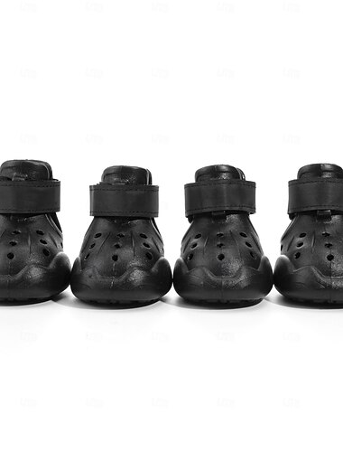  Hundeschuhe, Haustierstiefel, atmungsaktive Hundeschuhe für kleine Hunde, wasserdichte Haustiersandalen mit rutschfester Sohle und Reißverschluss, langlebiger Haustierpfotenschutz für heißen Asphalt