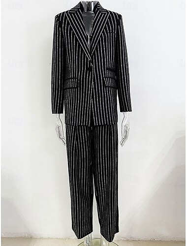  Hosenanzug Brautmutterkleid Elegant Hemdkragen Knöchellänge Polyester Langarm mit Knöpfe 2025
