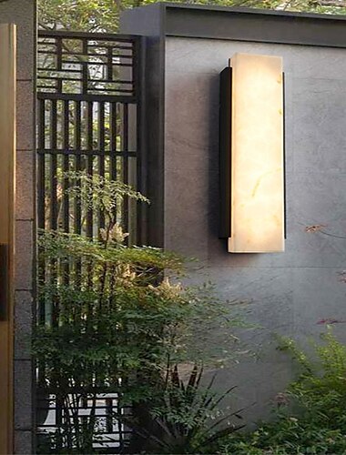  Outdoor-LED-Wandleuchte Liniendesign wasserdichte Marmorbeleuchtung Innenwandleuchte modernes Schlafzimmer warmes weißes Licht 1 Stück