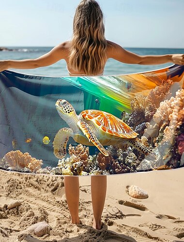  weiches und saugfähiges Strandtuch – leichtes, schnelltrocknendes, sandfreies Design für Strand, Pool und Reisen