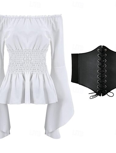  Outfits Mittelalterlich Renaissance Bluse / Hemd Cosplay Kostüm Taillengürtel Damen Festival Erwachsene Ganzjahres