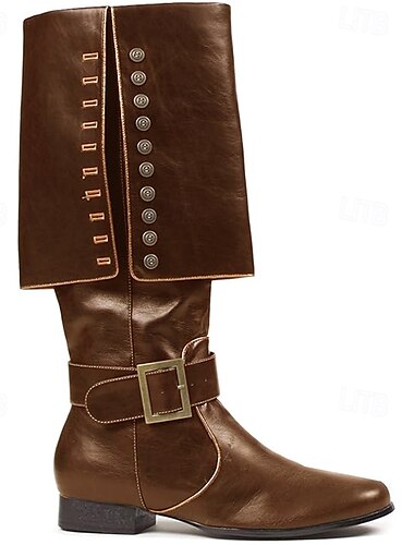  Mittelalterlich Renaissance Schuhe Stiefel Kniehohe Stiefel Ren Faire Pirat Wikinger Kreuzritter Herren Unisex Keltisch Seeräuber Halloween Maskerade Party & Abend LARP Renaissance-Messe Erwachsene