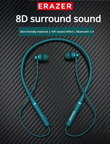  erazer xe05max Bluetoothイヤホン 5.4インチ イヤホン スポーツイヤホン 快適なネックバンド スポーツヘッドフォン ノイズ低減