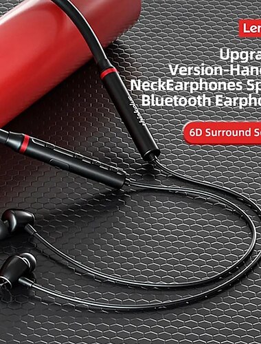  オリジナル Lenovo he05x Bluetooth 5.0 磁気吸収インイヤーデザインイヤホン 肌に触れるヘッドセット HiFi サウンドヘッドフォン