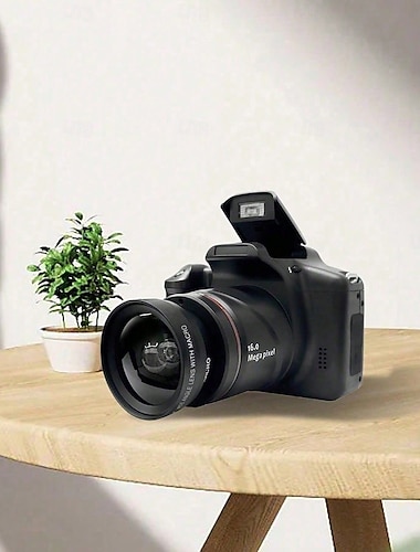  Appareil photo numérique 16 mégapixels avec zoom 16x 1080p, stabilisation d'image numérique, batterie 600 mAh, objectif amovible 2,4 pouces, caméra vidéo domestique, capacité maximale 128 Go