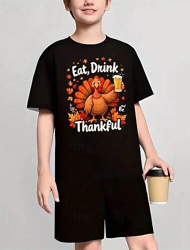  男の子 3D グラフィック チック Tシャツ Ｔシャツ 半袖 夏 春 ファッション ベーシック 子供 4〜12年 クルーネック アウトドア カジュアル 日常 レギュラー