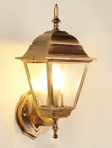  屋外照明器具 壁取り付け式 アルミ製 防水 外壁ランタン 防錆 屋外用 黒色 壁付け照明 ポーチライト 住宅 ガレージ 出入り口用 85-265V