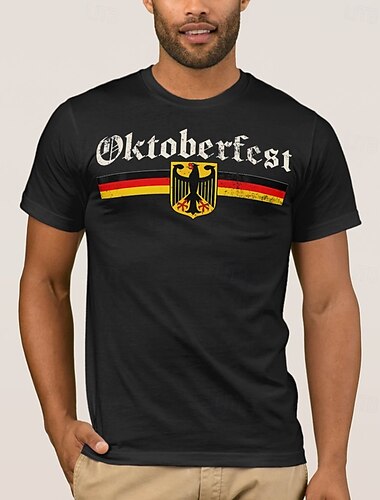  Oktoberfest Bier Deutscher Adler T-Shirt Bayerisch München Deutsch Grafik Für Herren Erwachsene Karneval Oktoberfestbier Heißprägen Party Alltagstauglich