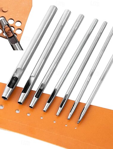  15 stuks holle perforator voor leren riem, stalen riem, ronde holle perforator voor horlogeband, canvas riem, papier en kunststof 0,5 mm-5 mm