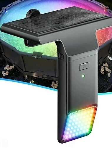 Luci solari per piscina, LED con sensore di luce a 10 colori e 4 modalità, illuminazione subacquea con timer di spegnimento, luci sommergibili con telecomando, design impermeabile, 1 confezione