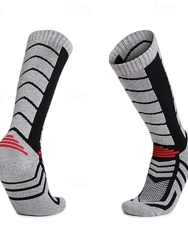  1 Paar Herren Damen Socken aus Merinowolle Wandersocken laufsocken Thermowarm Atmungsaktiv Anti Blister Dicht Winter Außen Über der Wade Patchwork Merino Wolle Weiß Rosa Rot für Ski / Snowboard