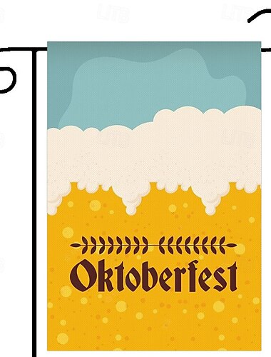  Oktoberfest-puutarhalippu saksalainen baijerilainen 12 x 18 tuumaa pihalippuja pienet puutarhaliput ulos ulkoliput olutdesign lomapuutarhaliput