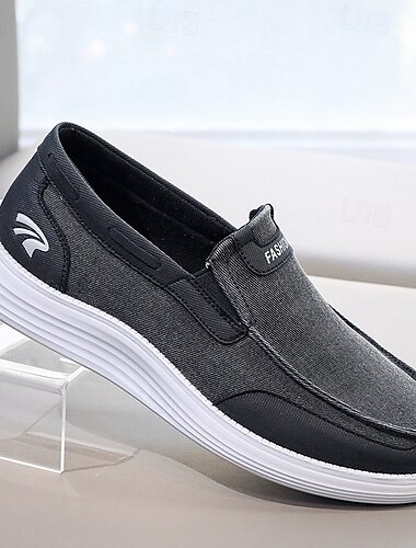  Graue Slip-On-Mesh-Sneaker für Herren, leichte, bequeme Freizeitschuhe zum Gehen, Laufen und für Outdoor-Aktivitäten