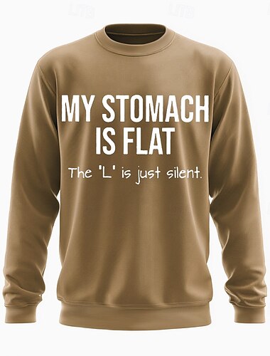  Herren Text Lustiger Slang Pullover Sweatshirt Sweatshirt mit Kapuze Rundhalsausschnitt Mode 3D-Druck Schwarz Weiß Rundhalsausschnitt 3D Ganzjahres Designer