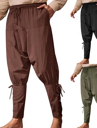  Punk & Gothic Middeleeuws Steampunk Broeken Motorbroek met rechte pijpen Voor heren Casual / Dagelijks Volwassenen Broeken