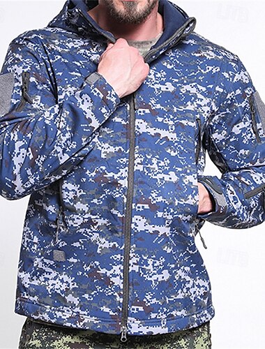  Herren Wanderjacke Wintermantel Wanderfleecejacke Winter Draussen Thermik Wasserdicht Winddicht Winter Fleecejacke Blau Braun Grau