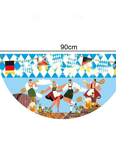  Oktoberfest saksalainen baijerilainen liputuslippu 3 x 1,5 ft ei poimuttunut tarkistus sinivalkoinen fanilippu banneri polyesterilippu lomapäiville ulkona roikkumiseen