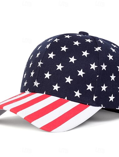  Herren Unisex Baseballkappe Sonnenhut Trucker-Kappe Dunkelmarine Polyester / Baumwollmischung Verstellbar Mode Unabhängigkeitstag Festival Grafik Sterne Lässig / Alltäglich