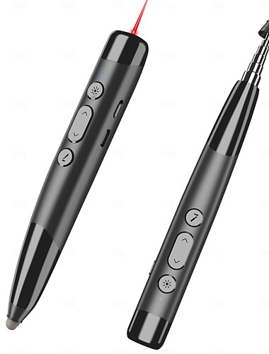  multifunctionele pagina-omslaande pen draadloze presentator clicker afstandsbediening voor leraren rood &telescopische aanwijzer, bladwijzer, conferentietoespraak, onderwijs en training, presentatie,