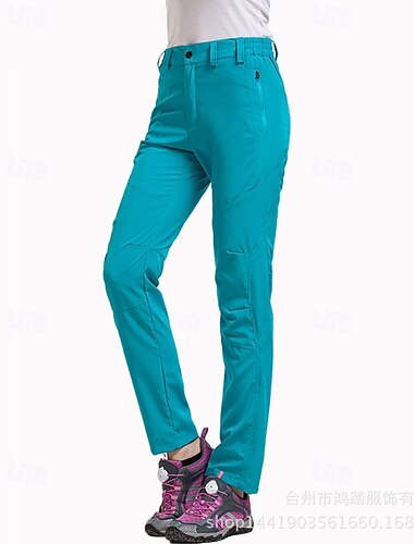  Damen Cargo-Hosen Stoffhosen Lässig Volle Länge Natürliche Taille Einfach Tasche Elastischer Bund Reißverschlusstasche Bequem Außenbereich Outdoor Ferien Meerblau Fuchsie Herbst Normale Passform