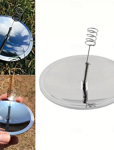  draagbare zonne-vuurstarter - abs &Vuurstarter van hoge kwaliteit van hars met ingebouwd kompas, geen batterij nodig voor kamperen, overleven, noodgevallen in de buitenlucht - compact &duurzame