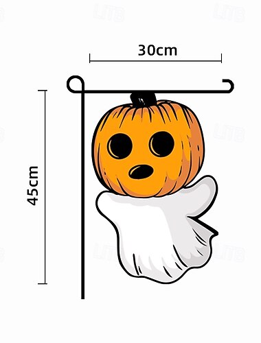  ハロウィンガーデンフラッグ - 秋の装飾用の両面季節庭バナー - 屋外の芝生、ポーチ、または庭の装飾用の耐久性と耐候性のあるポリエステルフラッグ