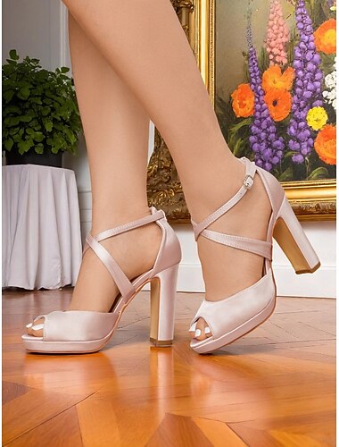  Weinrote, klobige High Heels-Sandalen im 50er-Jahre-Vintage-Stil mit gekreuzten Riemen für Damen – elegante Peep-Toe-Plateauschuhe für Hochzeiten, Partys und formelle Anlässe