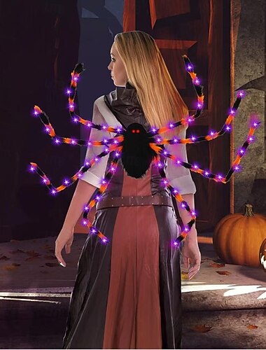  ハロウィーンの大きなぬいぐるみのクモのバックパック、子供と大人のための面白い不気味な衣装小道具、トリックオアトリートパーティーやコスプレの装飾のためのふわふわのキャンディーバッグ