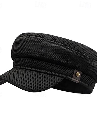  Herren Schiebermütze Baseballkappe Sonnenhut Trucker-Kappe Schwarz Weiß Polyester Netz Mode Lässig Straße Täglich Einfach Verstellbar Sonnenschutz Atmungsaktiv