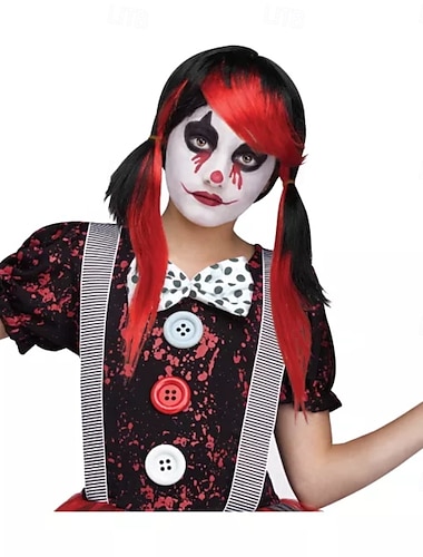  Killerclown-Perücke für Kinder, Halloween, Cosplay, Partyperücken