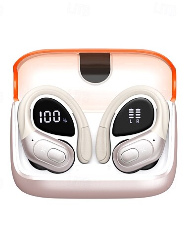  Kabellose Ohrhörer, 75 Stunden, Bluetooth 5.4, Kopfhörer, Sport 2025, Bluetooth-Ohrhörer, Stereo, tiefer Bass, Over-Ear-Kopfhörer mit Ohrbügeln, ENC, Mikrofon mit Geräuschunterdrückung, IPX7,