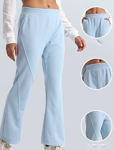  Damen Jogginghose Trainingshosen Gerade geschnittene Hose Tasche Unterteile Outdoor Sport & Outdoor Trainieren Winddicht Feuchtigkeitsableitend Pilates Laufen Yoga Normale Passform Sportbekleidung