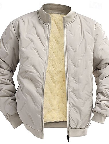  Herren Fleecejacke Daunenjacke Winterjacken Außen Warm Wanderoutfits Wanderbekleidung Winter Herbst Oberteil Camping / Wandern / Höhlenforschung Laufen Dunkelgrau Schwarz Khaki