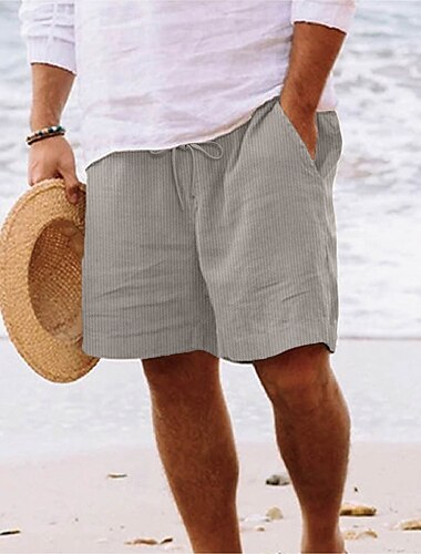  Herren Sweat-Shorts Shorts Freizeitshorts Cordshorts Elastischer Bund Kordelzug Einfach Komfort Atmungsaktiv Knielang Lässig Täglich Ferien Urlaub Mode Lässiger Schnitt Schwarz Gelb