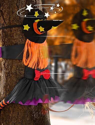  1 τεμάχιο αναρριχώμενο δέντρο για το Halloween, διακόσμηση εξωτερικού χώρου, τρομακτικό δέντρο, καλλιτεχνικό διακοσμητικό άγαλμα για πολλαπλούς τύπους δωματίων, υλικό από πλαστικό και ύφασμα, δεν