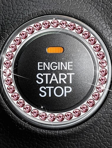  Auto-Startknopf-Dekorring Diamant-Startknopf-Startring Kristallzündung Dekorativer Aufkleberring Innenprodukte