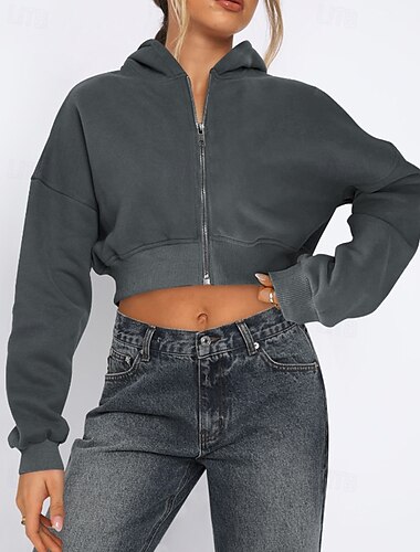  Mujer Sudadera Chaqueta para correr Cremallera Bolsillo Manga Larga Chaqueta Ropa Deportiva Otoño Mantiene abrigado Resistente al Viento Tenis Golf Corriendo Ropa de deporte Ropa de Deporte Color