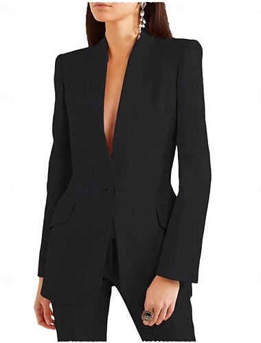  Lavendelweißer schwarzer zweiteiliger Blazer-Hosenanzug für die Mutter der Braut, eleganter Vintage-Revers, minimalistischer Bodenlanger Stretchstoff, lange Ärmel mit Knöpfen 2025