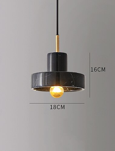  Nordic Bedside Cchandelier Modern Minimalist Bedroom Lamp Restaurant Art Lamp Bar Single Head Marble Copper Lighting