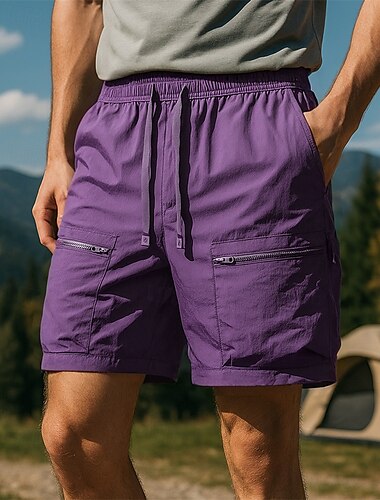  Men's Cargo Shorts Hiking Shorts sport shorts Outdoor Regular Fit Waterproof Windproof Breathable Quick Dry Shorts Drawstring Elastic Waist Black Army Green Tennis Golf Running M L XL XXL XXXL