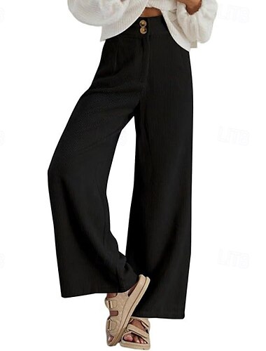  Damen Stoffhosen Hosen Hose Streetwear Lässig Volle Länge Natürliche Taille Einfach Tasche Schnalle Außenbereich Bequem Outdoor Urlaub Alltagskleidung Aprikose Schwarz Orange Grün Herbst Normale