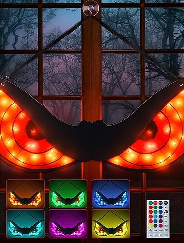  Rond Oogbol Afstandsbediening Halloween AAA-batterijen aangedreven USB 1 stuk