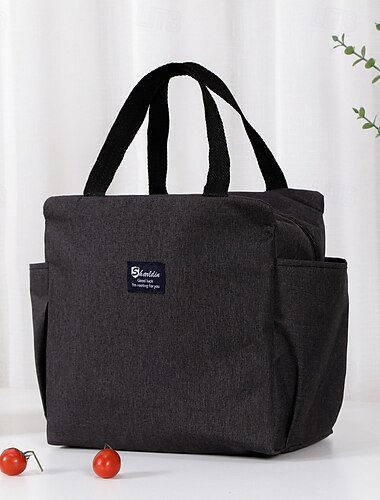 Izolovaná taška na oběd pro ženy a muže, vodotěsná termo taška na potraviny, přenosný nosič bento boxů, opakovaně použitelná chladicí taška na oběd do práce, do školy, na cesty