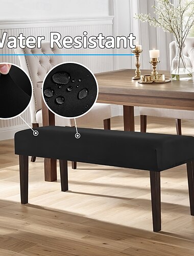  wasserdichte, widerstandsfähige Bezüge für Esszimmer, Stretch-Jacquard-Bankhusse, staubdicht, abnehmbar, waschbar, Stuhlsitz-Schonbezüge, Schutz