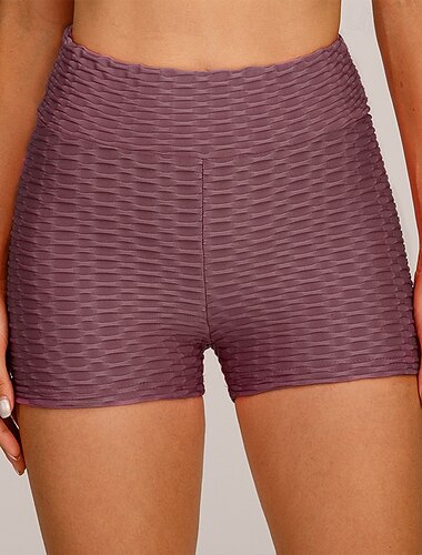  Damen Shorts Leggings Streetwear Lässig Kurz Hohe Taille Einfach Elastischer Bund Jacquard Atmungsaktivität Dehnbar Urlaub Straße Alltagskleidung Schwarz Weiß Gelb Rote Sommer Normale Passform