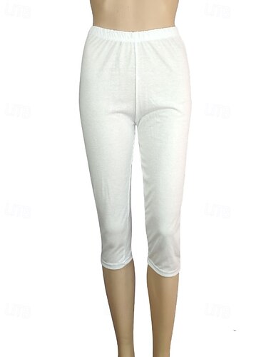  Damen Caprihose Leggings Streetwear Lässig Wadenlang Natürliche Taille Einfach Elastischer Bund Bequem Außenbereich Outdoor Urlaub Athleisure Magenta Dunkelgrau Meerblau Wein Sommer Normale Passform